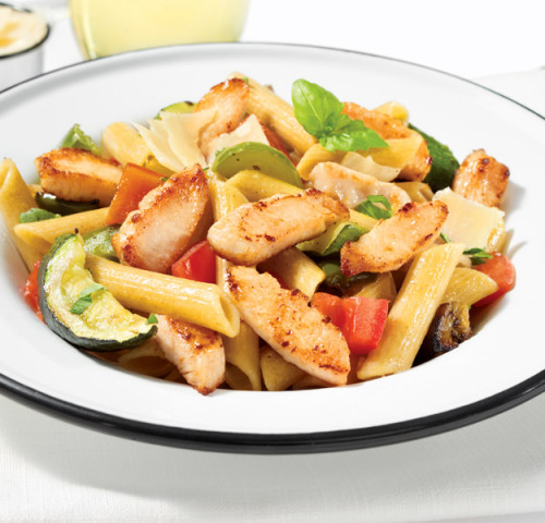 Pennes de blé au poulet et légumes grillés Olymel